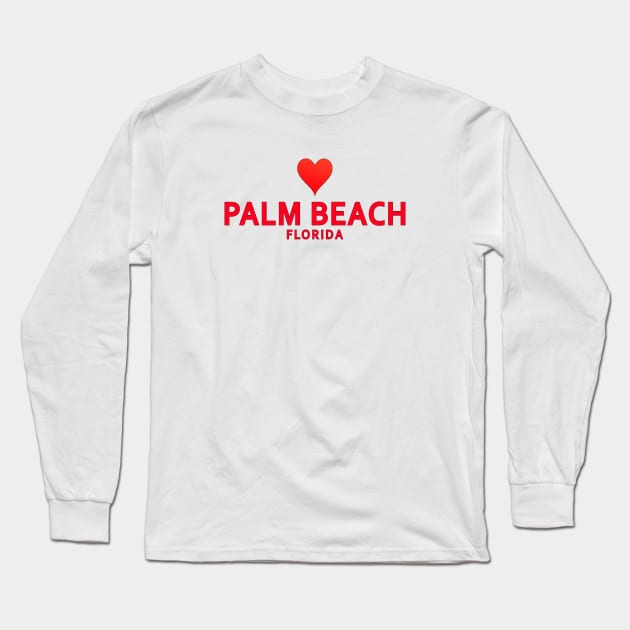 Palm Beach Florida Long Sleeve T-Shirt by SeattleDesignCompany